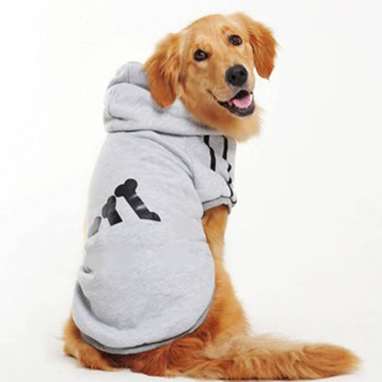 Large Dog Clothes Small Medium Large Dog Golden Retriever Labrador Husky Autumn and Winter Pet Velvet Padded Hooded Sweatshirt