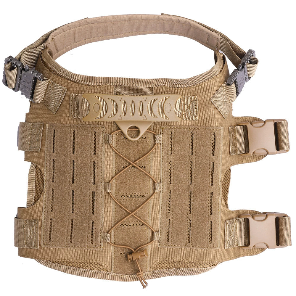 1000D Laser Molle Outdoor Tactics Dog Vest Cobra Buckle Quick Take off Dog Clothes Pet Dog Self-Carrying Clothes