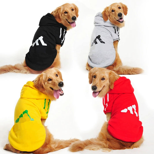 Large Dog Clothes Small Medium Large Dog Golden Retriever Labrador Husky Autumn and Winter Pet Velvet Padded Hooded Sweatshirt