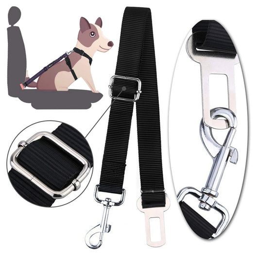 Car Safety Belt for Pet Dog Car Safety Buckle Fixed Rope Adjustable Contraction Band Car Dog Safety Rope