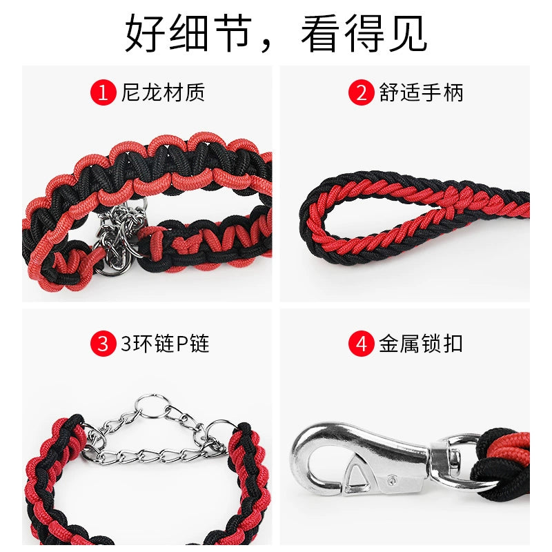 Labrador Golden Retriever Dog Hand Holding Rope Medium Large Dog Dog Walking Artifact Dog Rope Dog Chain P Chain Collar