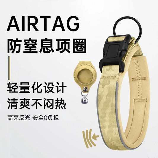 Pet Airtag Collar Anti-Suffocation Adjustable Pet Anti-Lost Positioning Small and Medium-Sized Dogs Jarre Aero Bull Corgi and Shiba Inu Golden Retriever Collar Anti-Strangulation Breathable Dog Collar for Apple 14/13