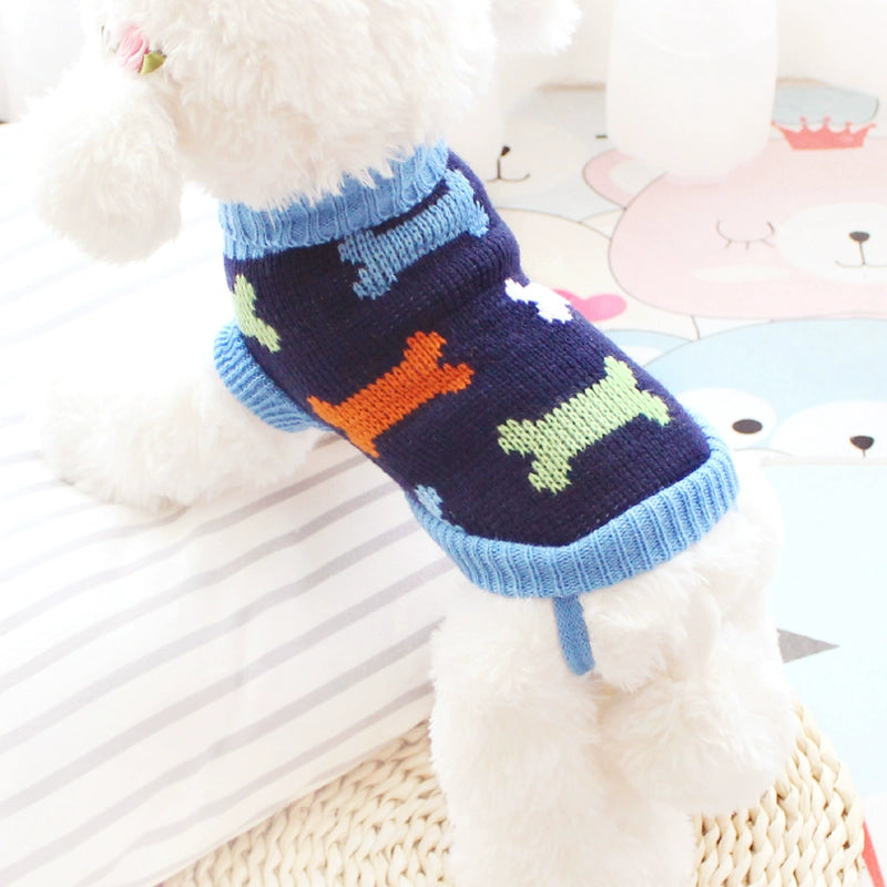 Cute Sweater Puppy Dog Autumn and Winter Pet Small Size Dogs Puppy Teddy Bichon Tea Chihuahua Cat Cat Clothes