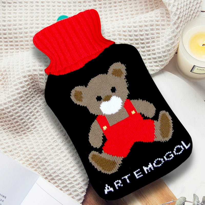 Ding Hot Water Bottle Cover Wool Cover Velvet Cloth Cover Cartoon Phone Case Two-Side Hand Putting Hot Water Bottle Cover Is a Hot Water Bottle Cover