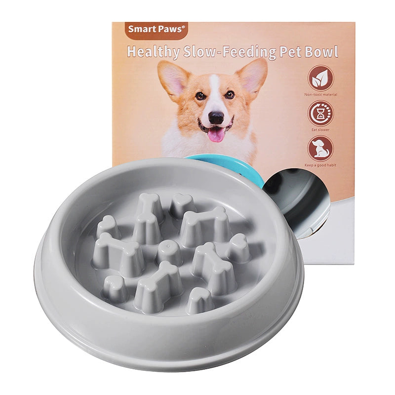 Smart Paws Slow Feeding Bowl Prevent Dogs from Eating Too Fast and Choking Pet Bowl Cat Bowl Dog Bowl