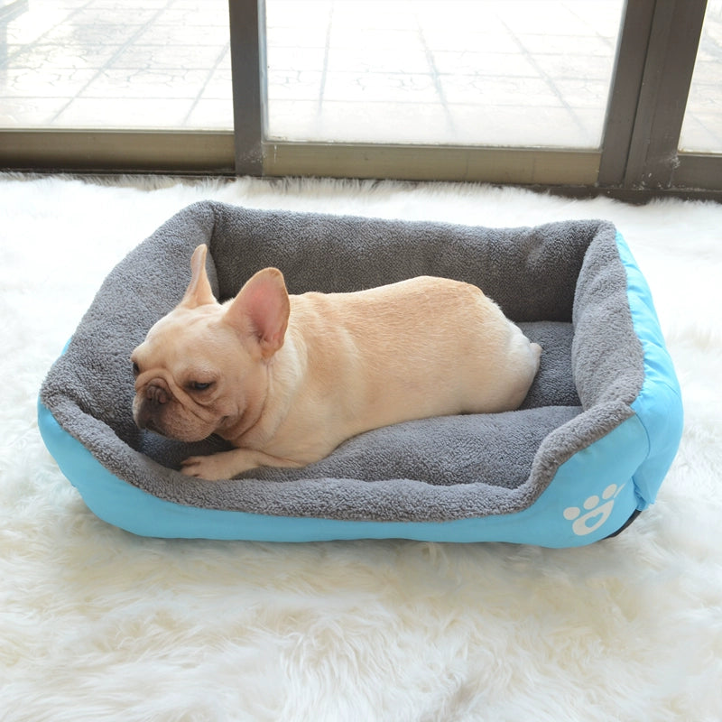 Pet Nest Kennel Autumn and Winter Warm French Bucket Pug Teddy Nest Mat Small Dog Medium and Large Dog Sleeping Mat Pet Supplies