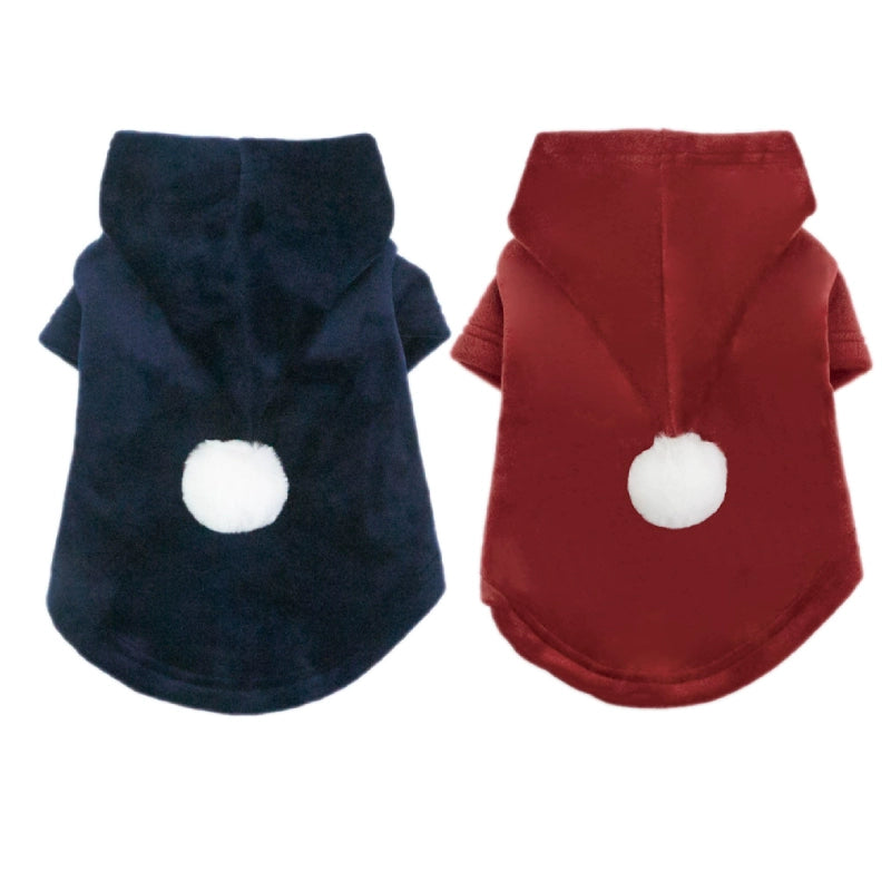 Pet Clothes Big Sale Autumn and Winter Thin Velvet Hooded Two-Leg Sweater Cat Teddy Bichon Jarre Aero Bull Small and Medium-Sized Dogs Dog