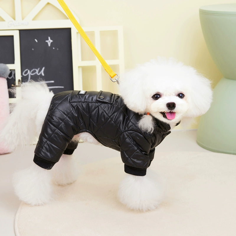 Dog Clothes Winter New Lucky Four-Leg Cotton-Padded Clothes Teddy Bichon Small Size Dogs Pet Thickened Four-Leg Autumn and Winter Clothes