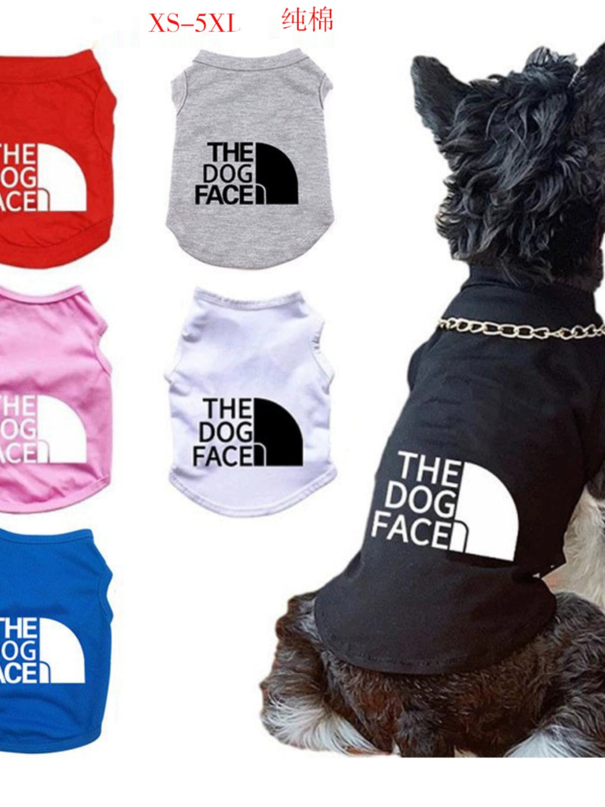 cross-border high quality dog face vest summer thin dog vest jarre aer