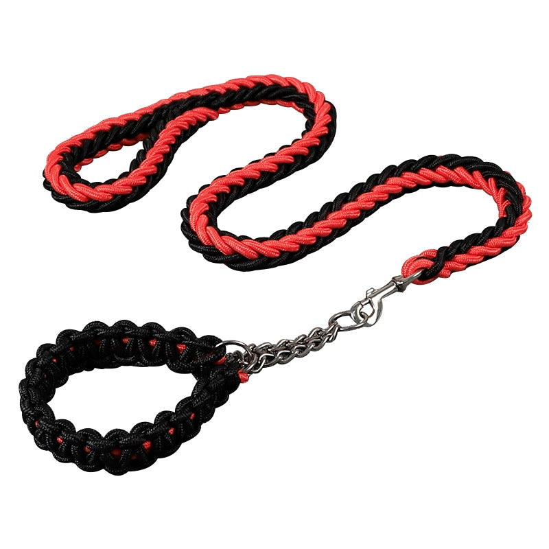 Dog Hand Holding Rope Medium Large Dog Samoyed Golden Retriever Labrador Dog Leash Collar Woven Explosion-Proof Dog Chain