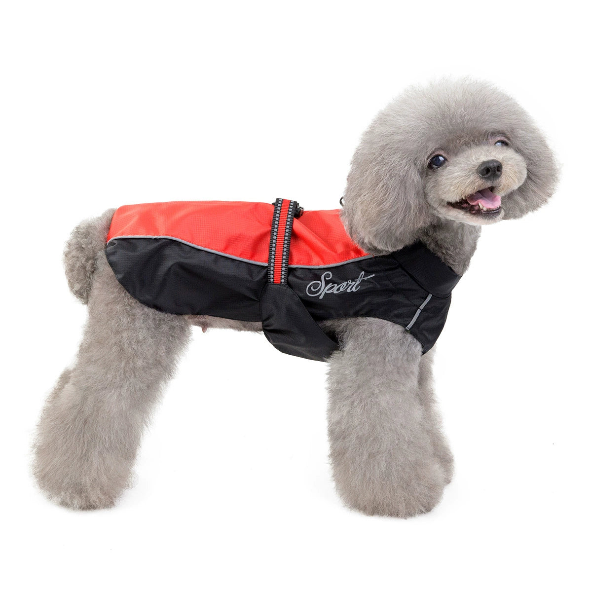 Dog Clothes Pet Large Dog Shell Jacket Raincoat Blue Red Cloak Clothes Windproof and Rainproof Raincoat