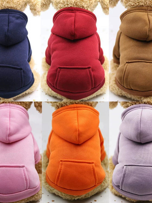 Autumn Winter Sweater Denim Pocket Two-Legged Clothes Sports Style Pet Clothes Dog Cat Clothes Pet Supplies