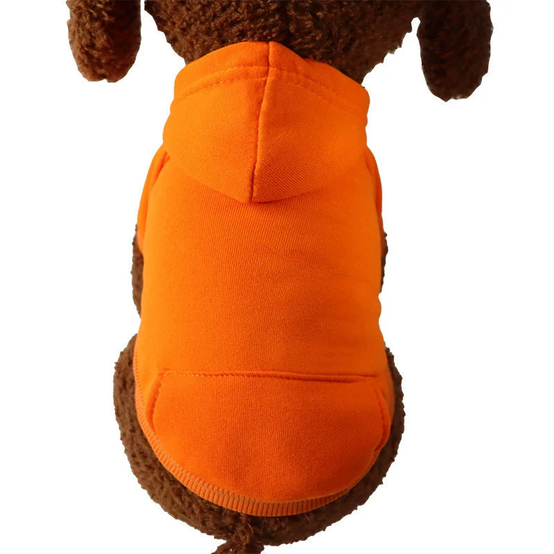 Pet Hooded Sweater Hand Fleece Autumn and Winter Clothes Dog Hooded Sweater Warm Pet Two-Legged Clothes