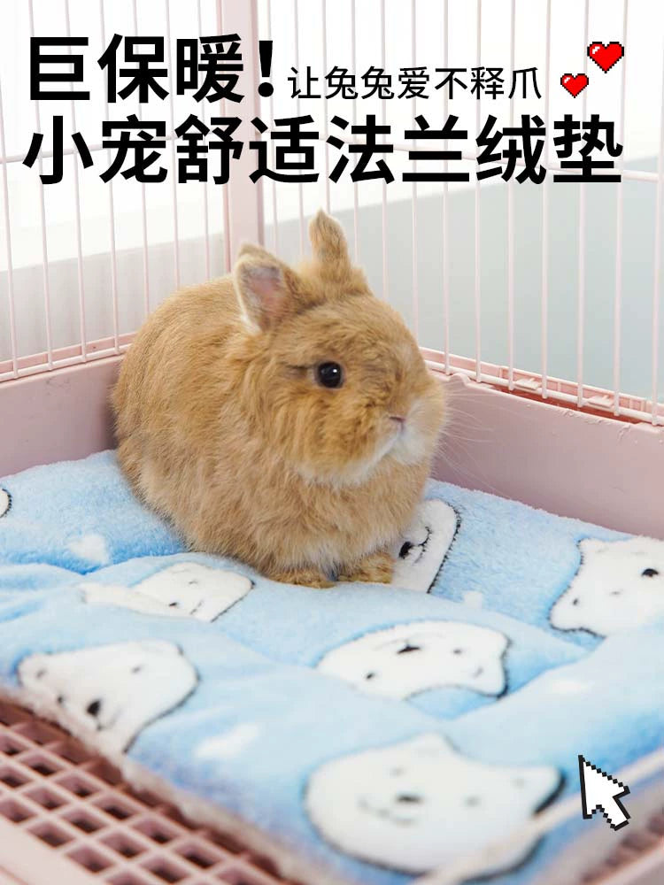 Rabbit Cotton Cushion Rabbit Nest Totoro Guinea Pig Fall and Winter Rabbit Heattech Cotton Cushion Blanket Thickening Soft Cushion Sleeping Nest