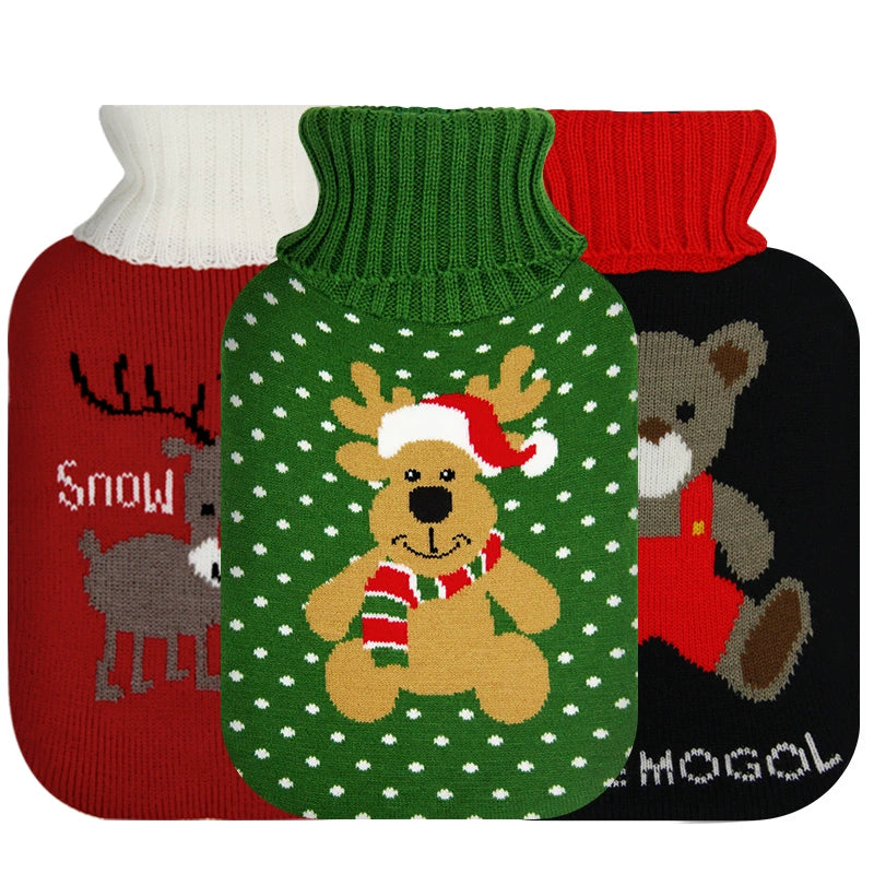 Ding Hot Water Bottle Cover Wool Cover Velvet Cloth Cover Cartoon Phone Case Two-Side Hand Putting Hot Water Bottle Cover Is a Hot Water Bottle Cover