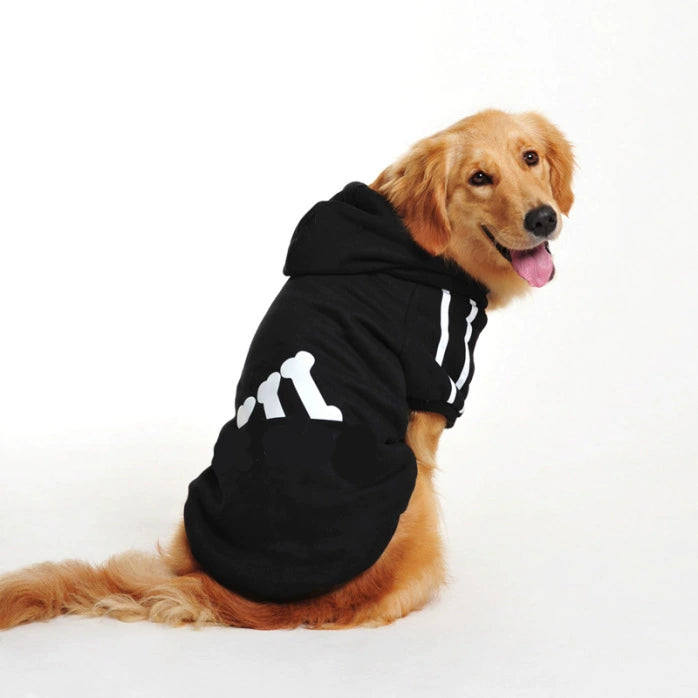 Large Dog Clothes Small Medium Large Dog Golden Retriever Labrador Husky Autumn and Winter Pet Velvet Padded Hooded Sweatshirt