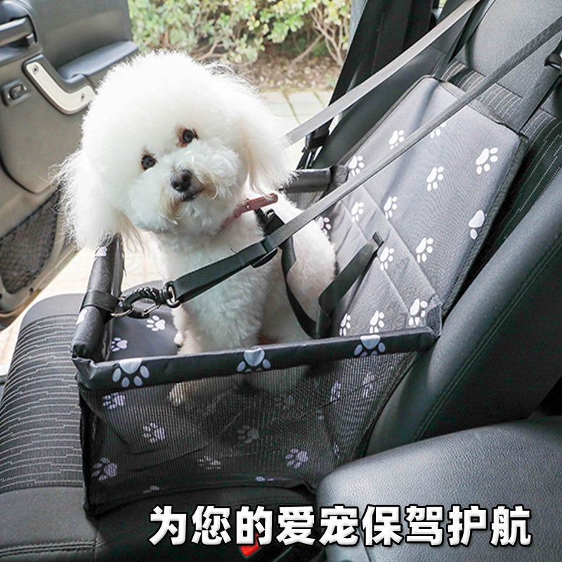 Pet Car Safety Seat Dog Car Seat Cat Cage Car Kennel Mat Front Rear Seat Dog Car Handy Gadget