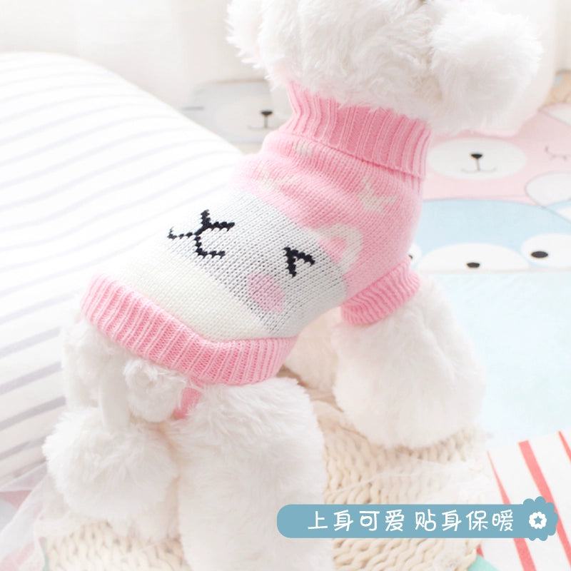 Cute Sweater Puppy Dog Autumn and Winter Pet Small Size Dogs Puppy Teddy Bichon Tea Chihuahua Cat Cat Clothes