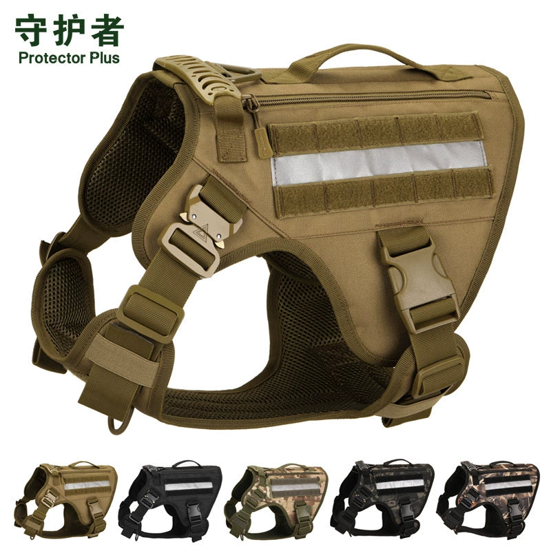 Guardian Outdoor Tactics Dog Vest Cobra Metal Buckle Reflective Dog Clothes Large Pet Training Camouflage Dog Clothes