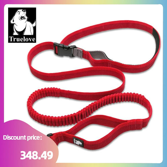 Dog Running Bungee Leash Hand-held Waistworn Adjustable Nylo