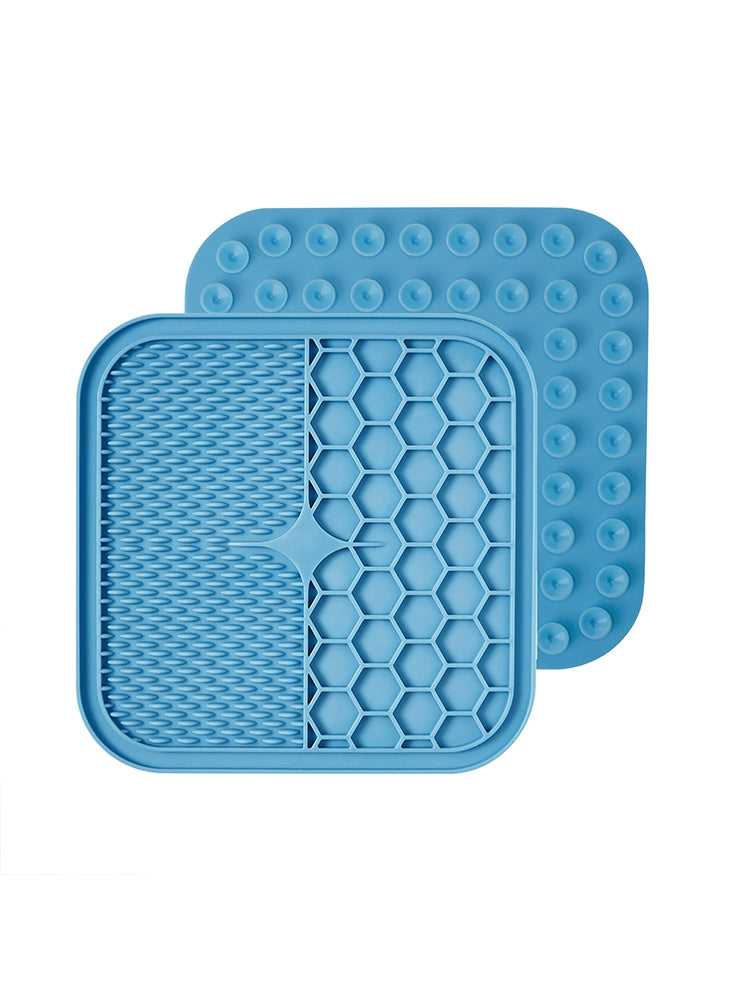 Pet Licking Mat Amazon Silicone Pet Tableware Suction Cup Licking Mat Slow Food Mat Anti-Choke Slow Feeding Bowl Dog Licking Mat