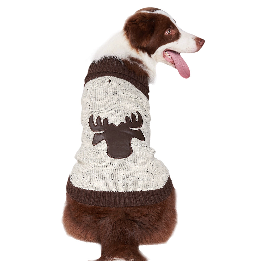 Pet Casual Sweater Christmas Elk Sweater Dog Sweater Small and Medium-Sized Dogs Autumn and Winter Warm Anti-Lint