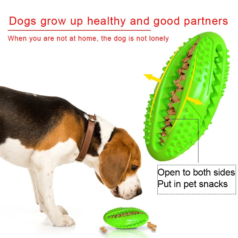 Pet Dog Toys Dog Interactive Natural Rubber Ball Puppy Chew Toy Food Dispenser Ball Bite-Resistant Clean Teeth Pet Playing Balls