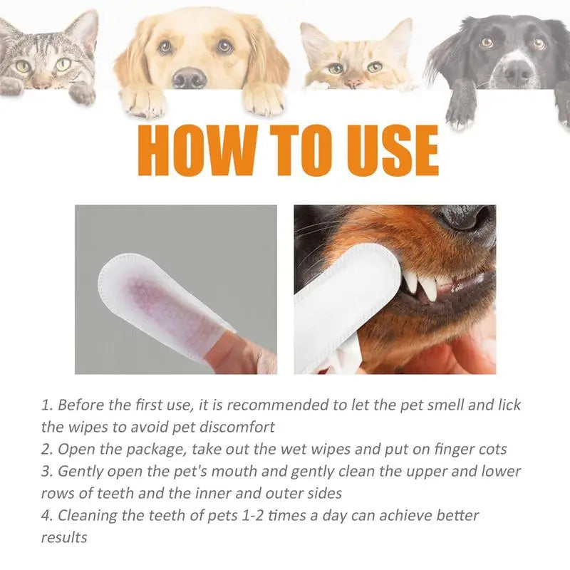 50Pcs Presoaked Pet Wipes Dog Cat Eyes Ears Cleaning Paper Towels Eyes Tear Stain Remover For Puppy Kitten Ears Cleaner Supplies