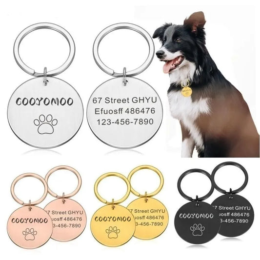 ID Tag Custom Name Anti-lost Engraved Record Tel Address Cat Puppy PerSPECIFICATIONSBrand Name: COOYOMOOType: ID Tagsis_customized: YESMaterial: Stainless steelIs Smart Device: noOrigin: Mainland ChinaCN: GuangdongPattern: SolidFeatureShopDoggieworksShopDoggieworksID Tag Custom