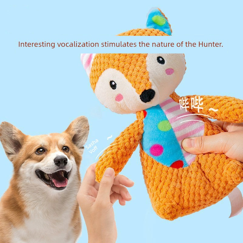 Dog Toy Bite-Resistant Molar Sound Toy Self-Hi Relieving Stuffy Teddy/French Bulldog Shiba Inu Corgi Training Educational Toys