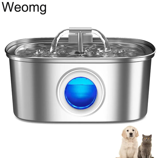 3.2L Cat Drinking Fountain Automatic Stainless Steel Pet Dogs Water Dispenser Ultra-quiet Pump Water Foutain For Multiple Pets