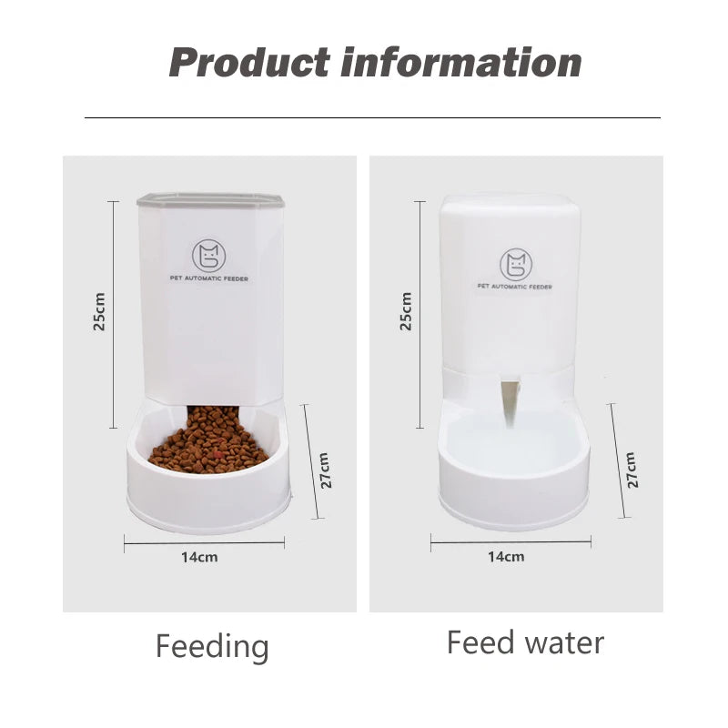 3.8L Large Capacity Pet Cat Automatic Food Water Dispenser Fountain Bottle Bowl Dog Cat Drinker Feeder Dog Drinking Pet Supplies