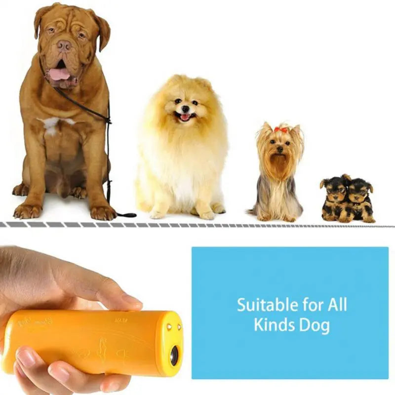 Ultrasonic Pet Dog Repeller Anti Barking Stop Bark Training Device High Power Dog Training Repellents Without Battery