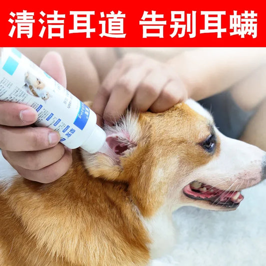 120ml Cat Ear Cleanser Supplies Ear Drops, Dog Ear Drops Oil, Ear Mite Removal, Pet Ear Wash