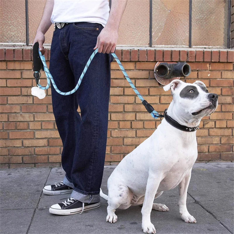 1.5m 2m 3m Reflective Leash Dog Long Pet Leash Strong Lead Outdoor Training Puppy Small Medium Large Big Dogs Lanyard Rope New