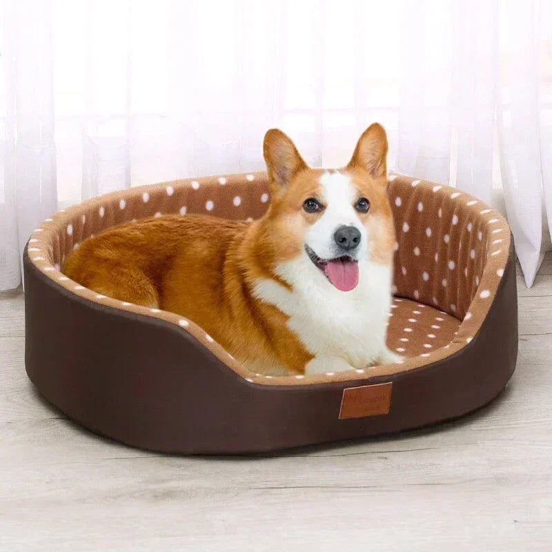 Double-Side Pet Dog Bed Anti Slip Cat Basket High Fence Dog House Pet Sleeping Cushion for Small Medium Large Dogs 강아지침대 perros