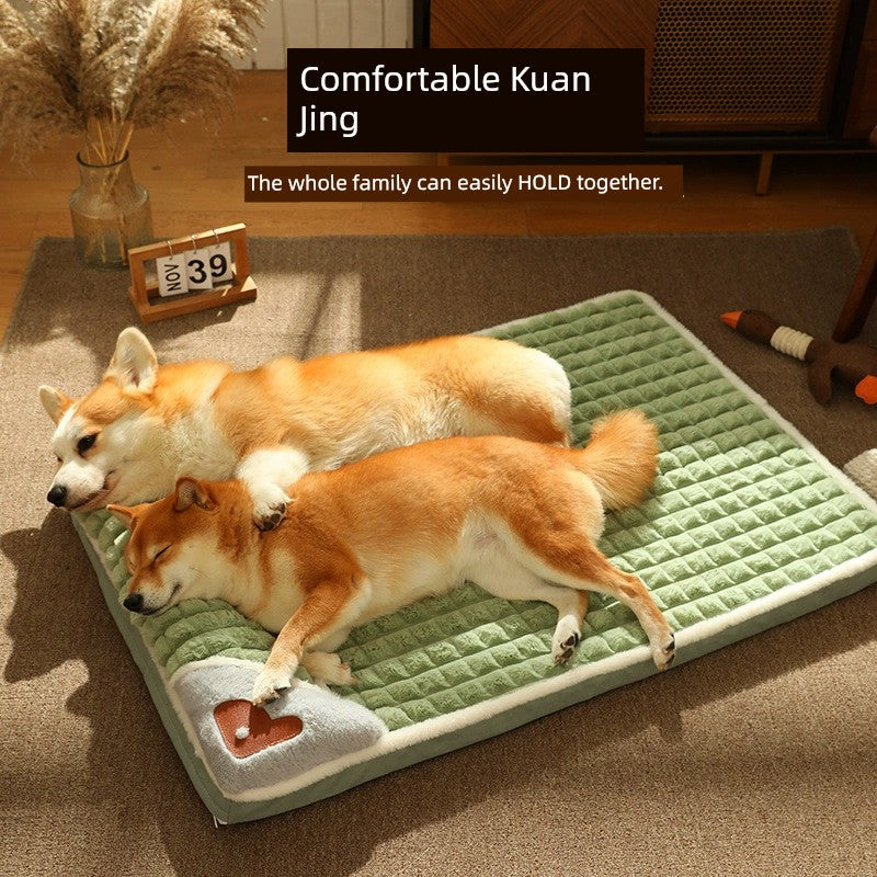 Pet Kennel Four Seasons Warm Dog Mat Comfortable Thickened Pet Bed Golden Retriever Jarre Aero Bull Shiba Inu Mattress Removable and Washable