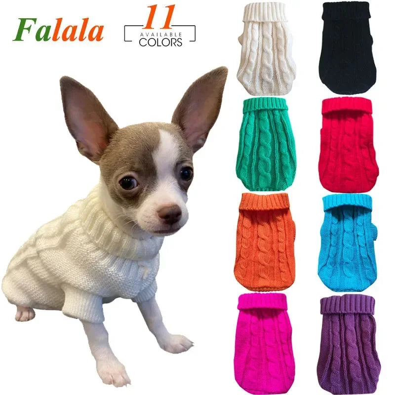 Pet Dog Sweaters Winter Pet Clothes for Small Dogs Warm Sweater Coat Outfit for Cats Clothes Woolly Soft Dog T Shirt Jacket