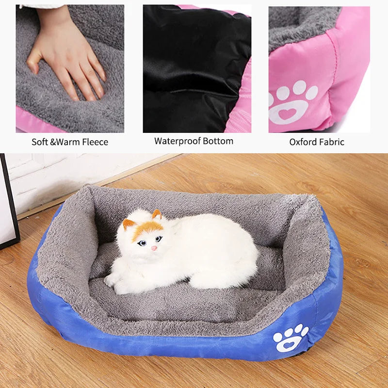 S-3XL Dogs Bed Cat Bed for Small Medium Large Dogs Big Basket Pet House Waterproof Bottom Soft Fleece Warm Cat Bed Sofa House