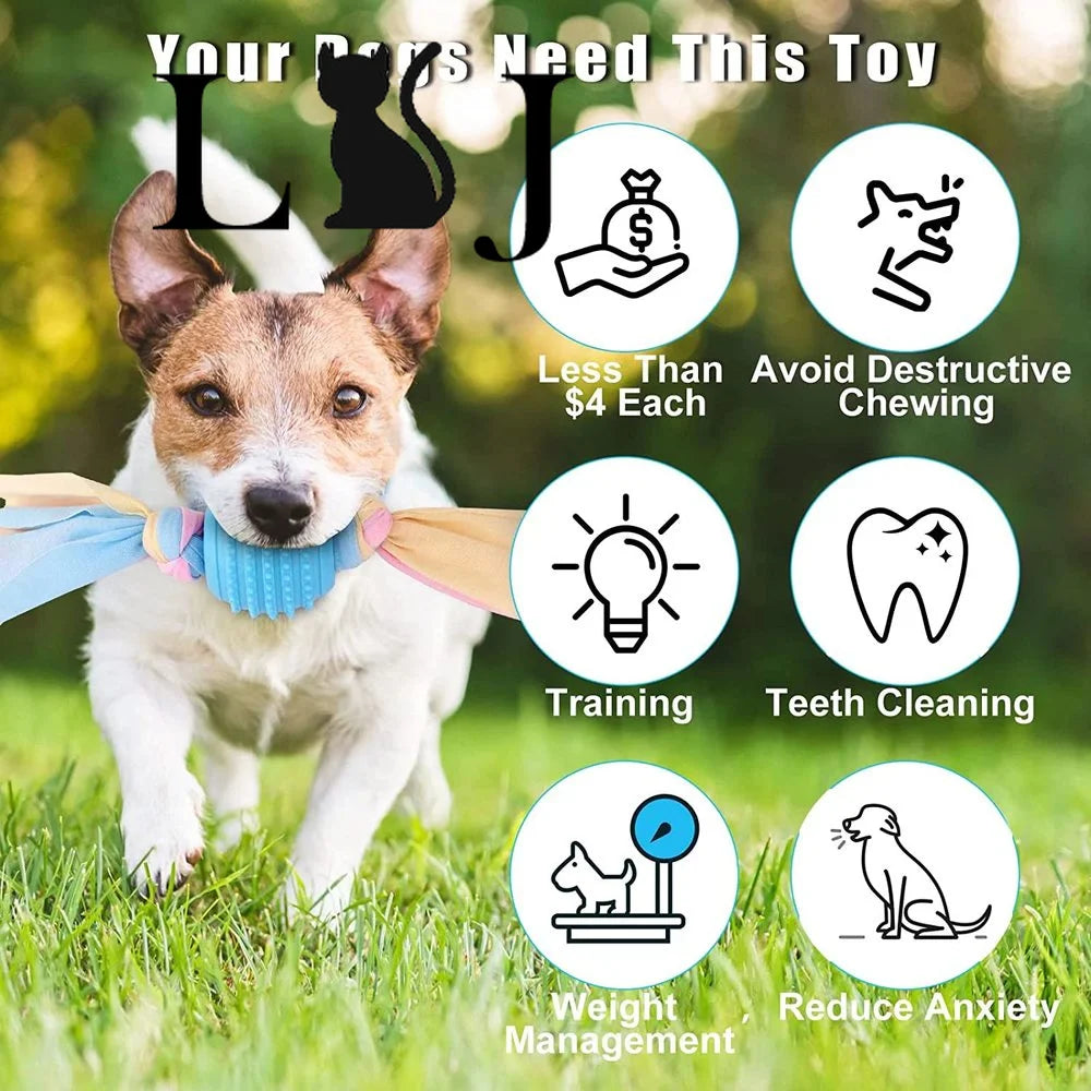 Pet Dog Toy Ball Molar Clean Teeth for Small Dog Puppy Teething Chew Toys Dog Accessories Cute Puppy Rope Toys 1pc