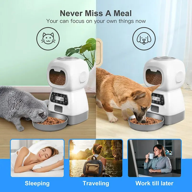 uk plugusb automatic pet feeding intelligent remote control cat