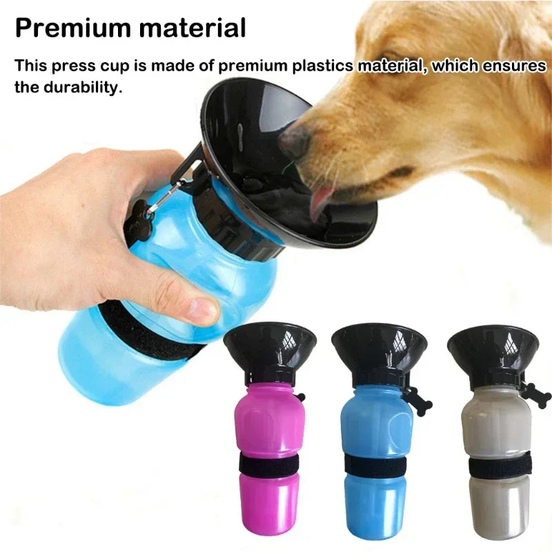 Extrusion Small Dog Travel Water Bottle Portable Outdoor Drinking Bowl for Cat Dog Water Feeder