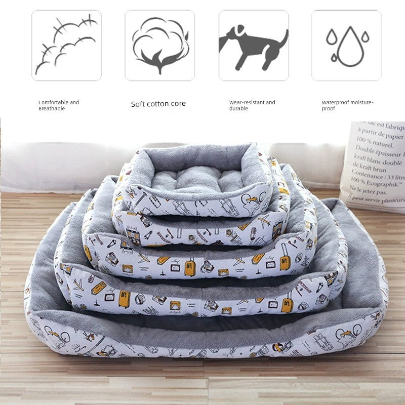 Kennel All Year Round Neutral Summer Pet Bed Small Neutral Large Dog Winter Warm Cattery Pad Dog Supplies Bed