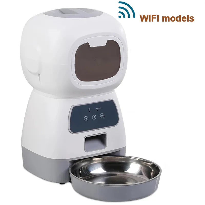 3.5L Automatic Pet Feeder Smart Food Dispenser For Dog Cat Bowl Timer SPECIFICATIONSBrand Name: NoEnName_NullOrigin: Mainland ChinaIs Smart Device: YESMaterial: Stainless SteelMin Output: 50gType: DogsMax Output: 100gLCD Display: NoVolShopDoggieworksShopDoggieworksDog Cat Bowl Timer Robot Pet Feeding Water Dispenser Auto Sensor Cat Fountain