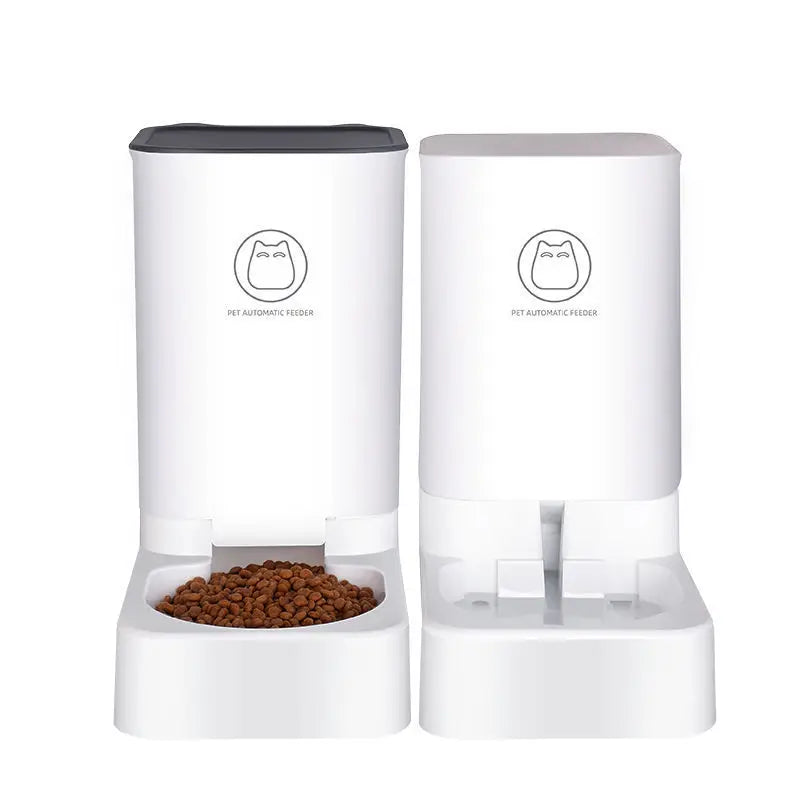 Automatic pet feeder, integrated cat and dog water dispenser, cat food and dog food automatic feeder, cat water dispenser