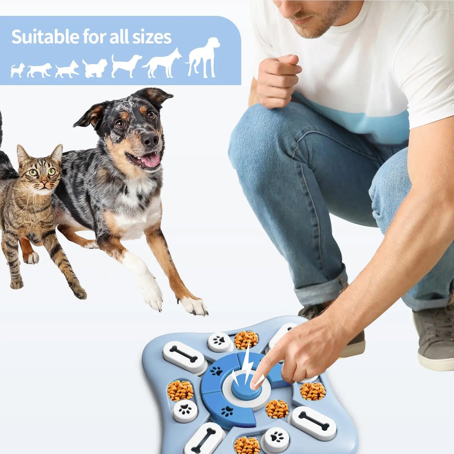 Dog Toys Slow Feeder Interactive Increase Puppy IQ Food Dispenser Slowly Eating NonSlip Bowl Pet Puzzle Cat Dogs Training Game