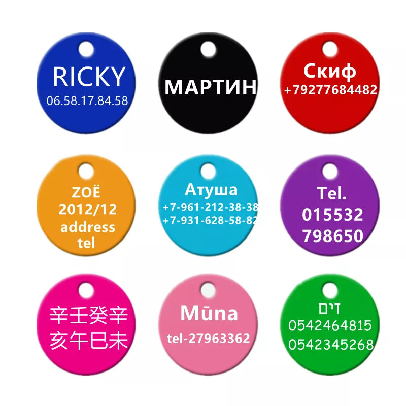 1pcs Free Laser Engraving Personalized Custom Pet Dog ID Tag Cat PuppySPECIFICATIONSBrand Name: NoEnName_NullType: ID Tagsis_customized: YESMaterial: aluminumIs Smart Device: noOrigin: Mainland ChinaCN: JiangsuPattern: SolidFeature: PeShopDoggieworksShopDoggieworks1pcs Free Laser Engraving Personalized Custom Pet Dog ID Tag Cat Puppy