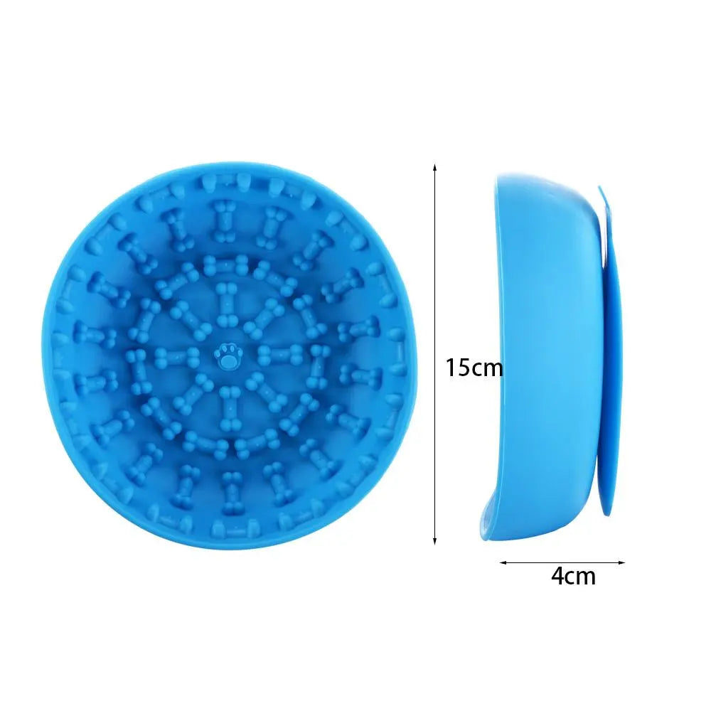 Pet Feeding Plate Silicone Mat Dog Cat Slow Food Lick Mat with Suction Cup Animals Feeder Bowl