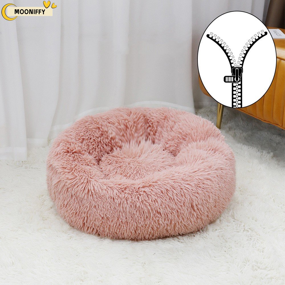 pet dog bed comfortable donut round dog kennel ultra soft washable dog