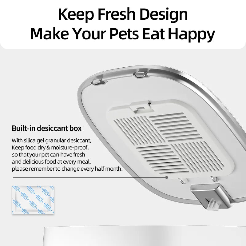 ROJECO 4L Automatic Pet Feeder Button Version Auto Cat Food Dispenser SPECIFICATIONSBrand Name: ROJECOWith Water Dispenser: NoPower Source: CHARGEMin Output: 50gMax Output: 1000gTime Setting: YesMaterial: PlasticOrigin: Mainland ChinaPShopDoggieworksShopDoggieworksROJECO 4L Automatic Pet Feeder Button Version Auto Cat Food Dispenser Accessories Smart Control Pet Feeder